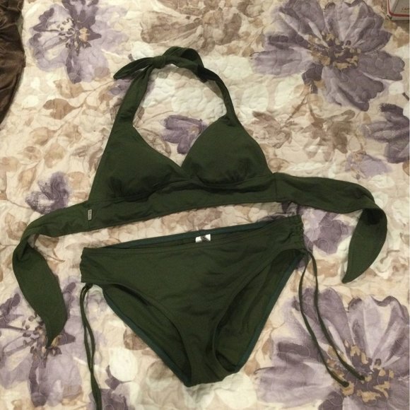 Anne Cole Green Bikini M and L - Picture 1 of 1